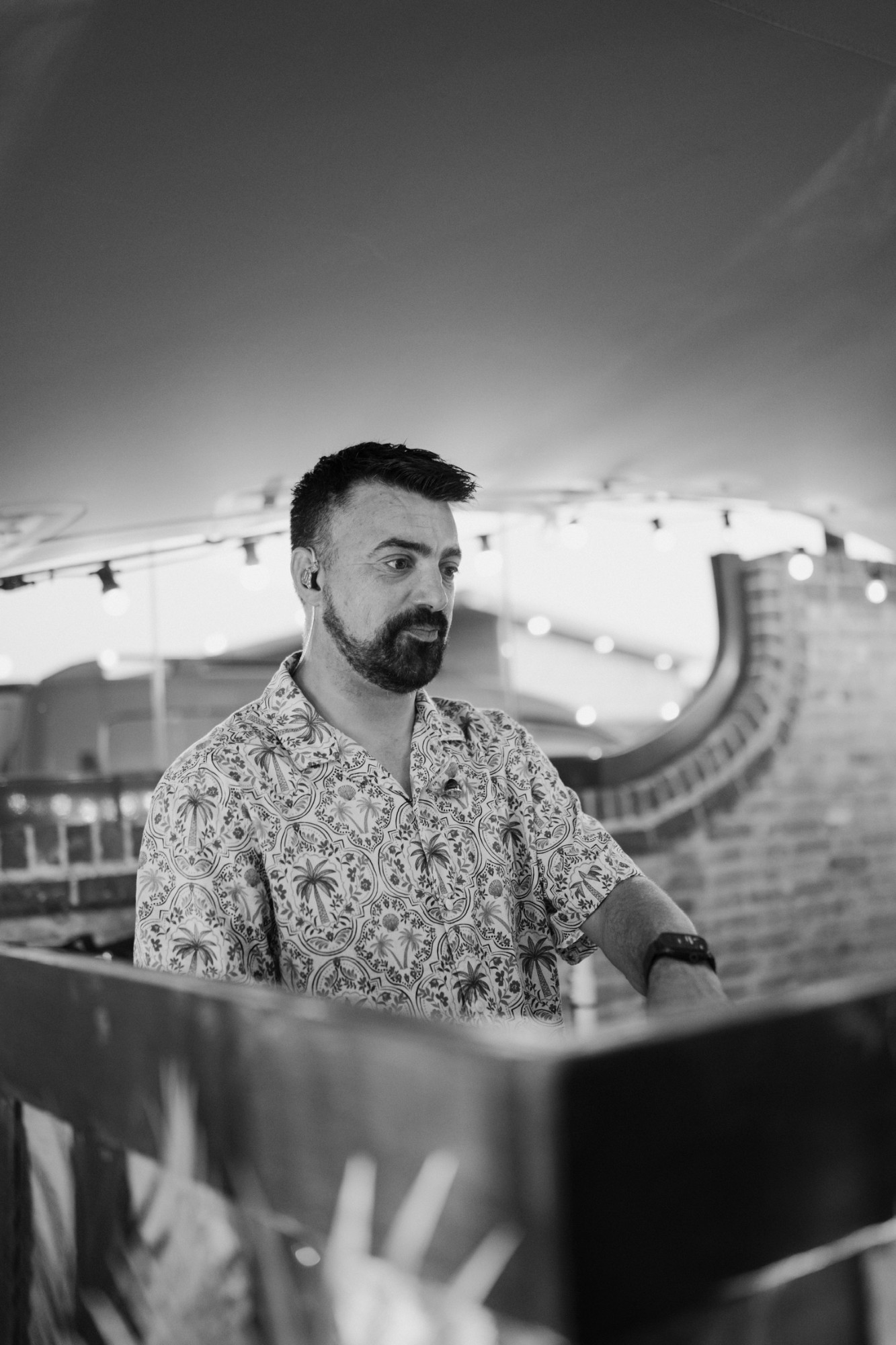 Tom Westwood DJing at The Old Cow Shed, Old Dalby